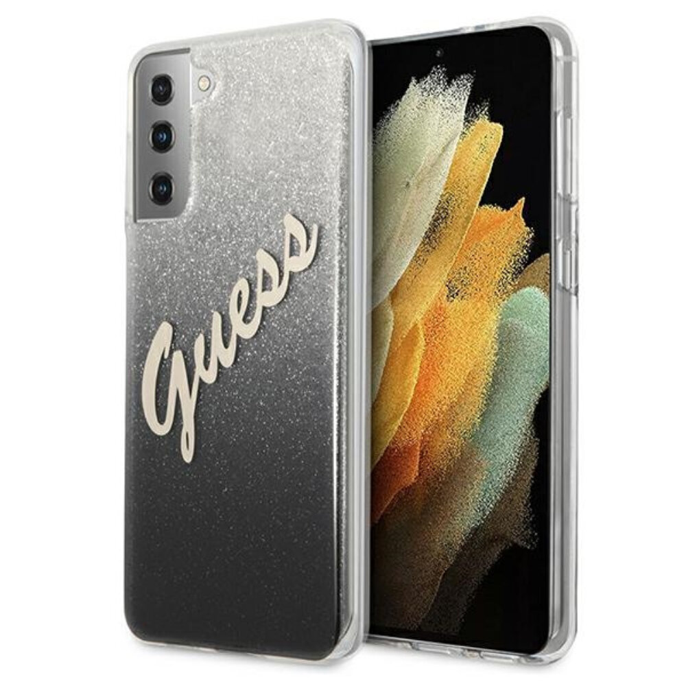 Ümbris Guess telefonile Samsung S21 Ultra, Glitter Vintage Logo hind ja info | Telefonide kaitsekaaned ja -ümbrised | hansapost.ee