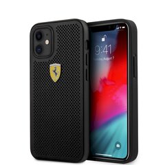 FESPEHCP12SBK Ferrari On Track Perforated Cover for iPhone 12 mini 5.4 Black цена и информация | Чехлы для телефонов | hansapost.ee