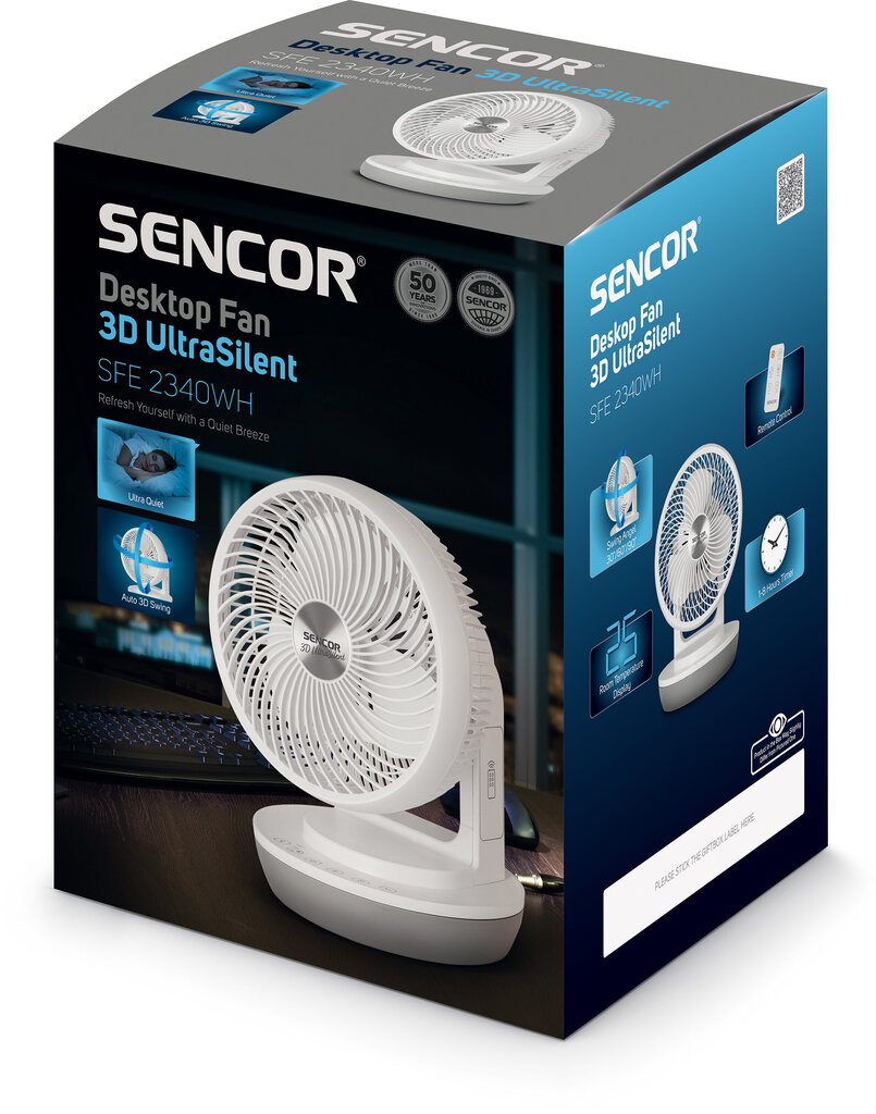 Ventilaator Sencor SFE 2340WH 3D Ultrasilent hind ja info | Ventilaatorid | hansapost.ee