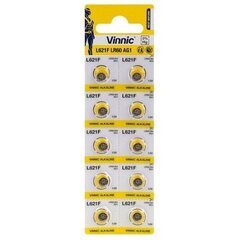 Vinnic L621F/LR60/AG1/1,5 В Щелочные батареи, 10 шт. цена и информация | Батареи | hansapost.ee