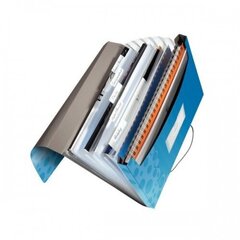 Leitz WOW A4 mapp kummipaelaga, plastik, sinine, 6 sektsiooni 0816-103 hind ja info | Kirjatarvikud | hansapost.ee