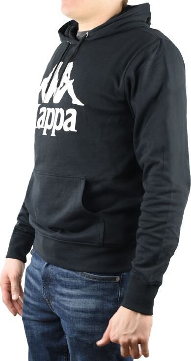 Meeste dressipluus Kappa Taino Hooded 705322-19-4006, must цена и информация | Pusad meestele | hansapost.ee