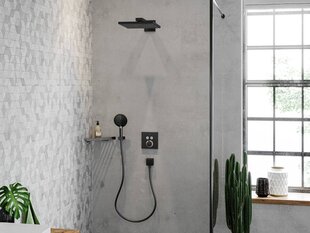 Seinale kinnitatav dušiotsik Hansgrohe Raindance E 300, must price and information | Shower nozzles, shower hoses and accessories | hansapost.ee