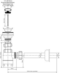 Valamu sifoon peaga McAlpine MCHC1L, 32 mm цена и информация | Сифоны | hansapost.ee