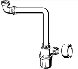 Сифон для умывальника VIEGA, экономящий пространство, d32 цена и информация | Сифоны | hansapost.ee