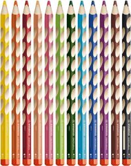 Värvilised pliiatsid Stabilo Easy colors paremakäelistele 12 värvi + teritaja hind ja info | Kunstitarbed, voolimise tarvikud | hansapost.ee