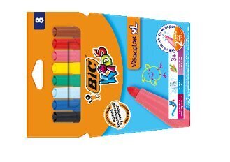 Viltpliiatsid Bic visa color XL, 8 tk hind ja info | Kunstitarbed, voolimise tarvikud | hansapost.ee