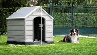 Домик для собак Dog House 95x99x99 см, серый цена и информация | Лежаки, домики | hansapost.ee