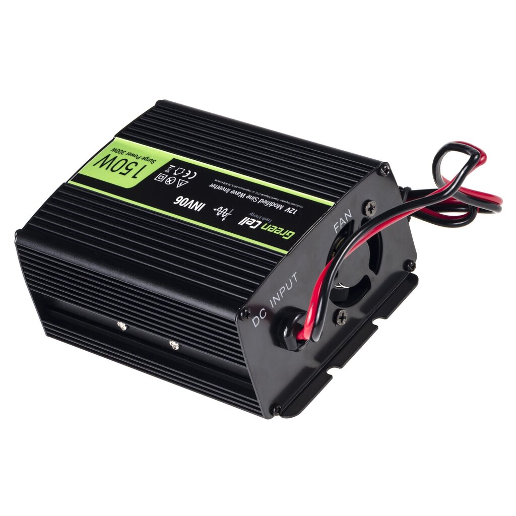 Green Cell inverter, pingemuundur 12 V kuni 230 V 150W/300W modifitseeritud siinuslaine цена и информация | Inverterid ja muundurid | hansapost.ee