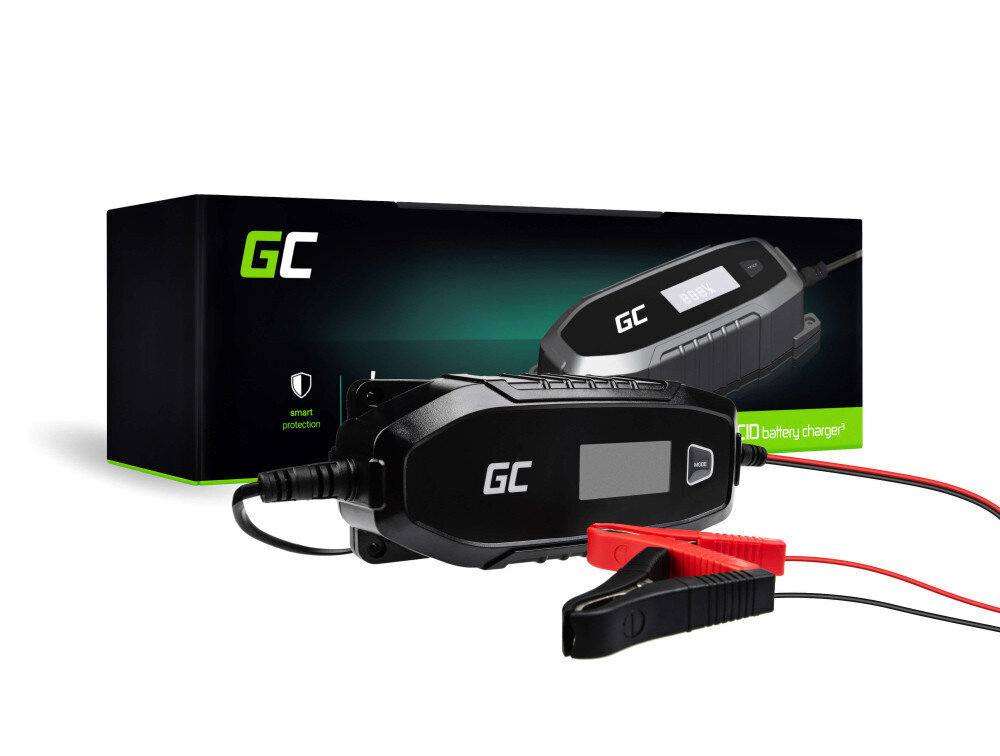 Green Cell aku laadija AGM, GEL ja pliihappe 6 V / 12 V (4A) hind ja info | Auto akulaadijad | hansapost.ee