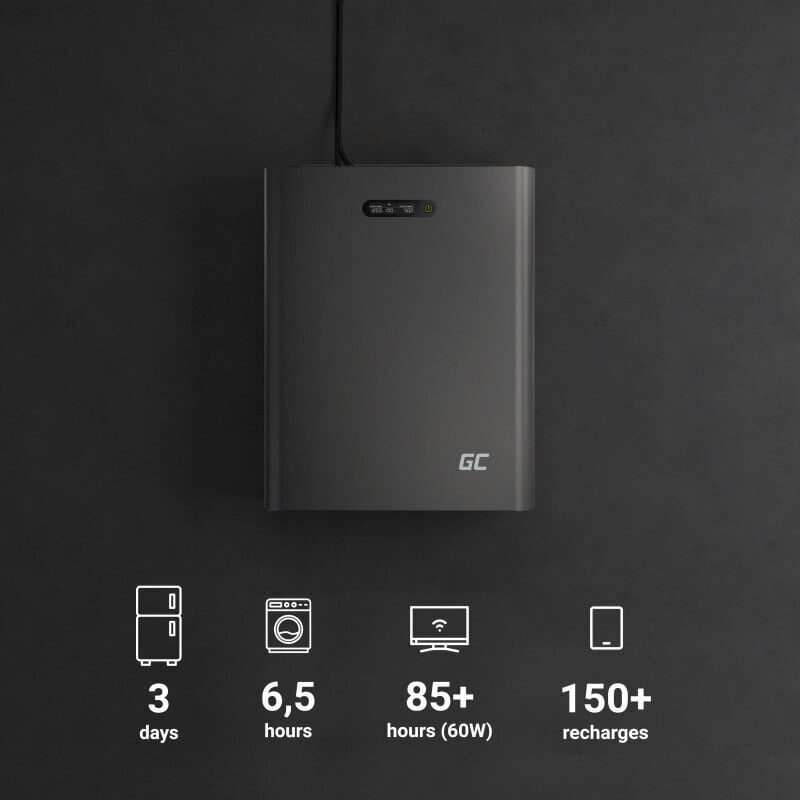 Energiasalvestus aku päikesesüsteemidele Green Cell GC PowerNest LifePO4 aku / 5 kWh 51,2 V hind ja info | Autoakud | hansapost.ee