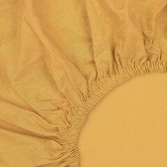 KOODI kummiga voodilina, sinepikollane, 140 x 200 cm + 25 cm цена и информация | Простыни | hansapost.ee
