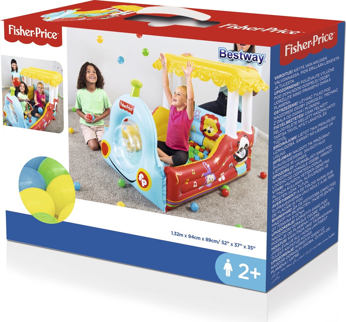 Täispuhutav pallimeri Traukinukas Fisher Price, 93537 hind ja info | Beebide mänguasjad | hansapost.ee