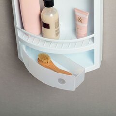 Угловая полка с ящиком, белая цена и информация | Шкафчики для ванной | hansapost.ee