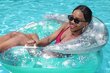 Täispuhutav ujumisrõngas Bestway Glitter Dream, 117 cm, sinine цена и информация | Täispuhutavad veemänguasjad ja ujumistarbed | hansapost.ee