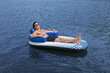 Täispuhutav madrats Bestway Hydro-Force Indigo Wave Lounge, 191x107 cm, sinine hind ja info | Täispuhutavad veemänguasjad ja ujumistarbed | hansapost.ee