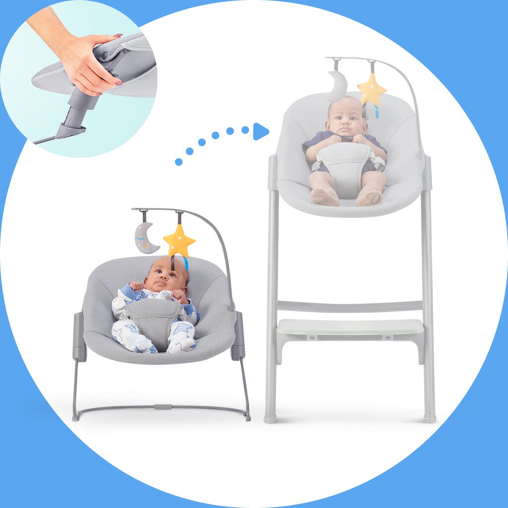 Lamamistool Kinderkraft Calmee, Grey hind ja info | Beebi lamamistoolid | hansapost.ee