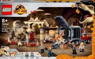 76948 LEGO® Jurassic World Dinosauruse türannosauruse ja atrociraptori põgenemine hind ja info | Klotsid ja konstruktorid | hansapost.ee