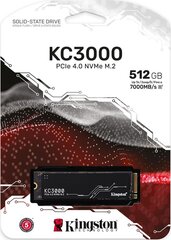 SSD|KINGSTON|KC3000|512GB|M.2|NVMe|3D TLC|Write speed 3900 MBytes/sec|Read speed 7000 MBytes/sec|TBW 400 TB|MTBF 1800000 hours|SKC3000S/512G цена и информация | Внутренние жёсткие диски (HDD, SSD, Hybrid) | hansapost.ee