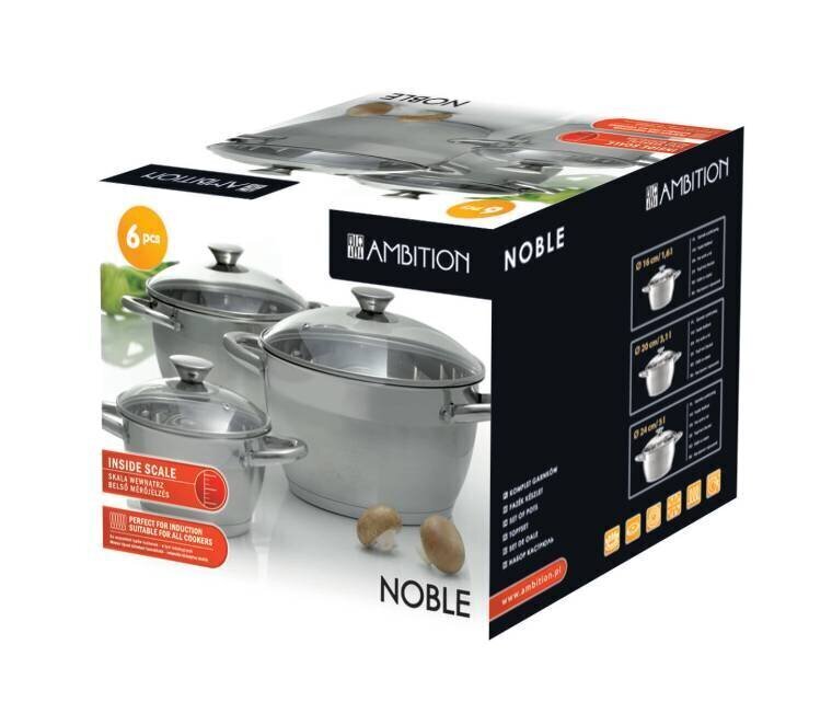 Ambition pottide komplekt Noble, 6-osaline цена и информация | Potid | hansapost.ee