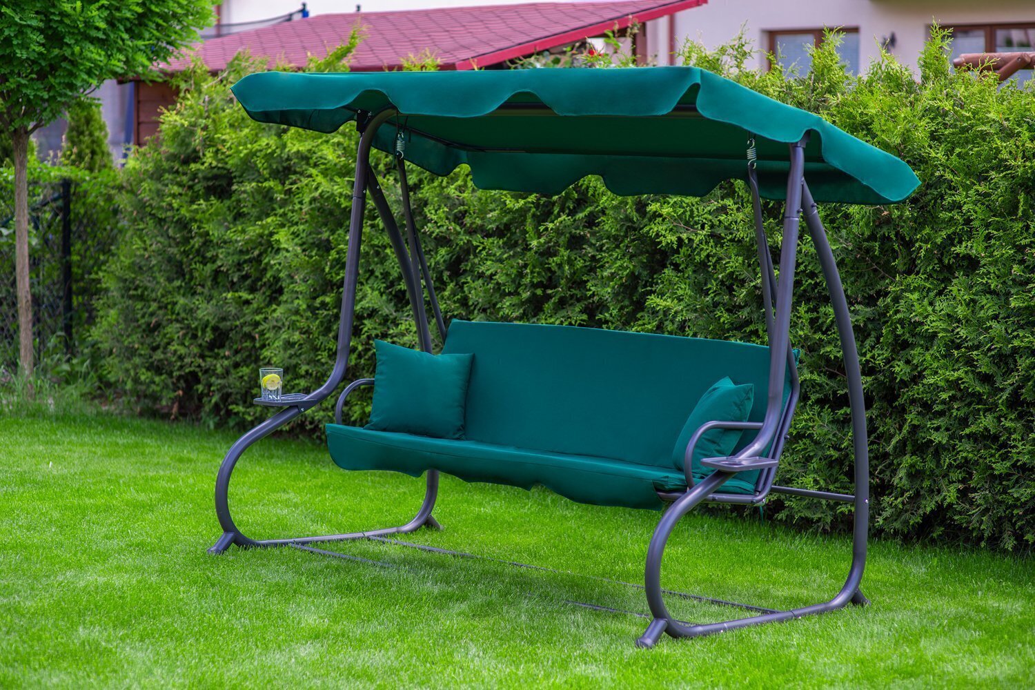 Lahtikäiv aiakiik Funfit Garden Relax Plus, roheline цена и информация | Aiakiiged | hansapost.ee