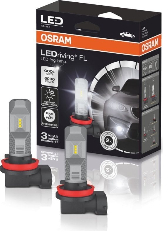 Osram H8/H11 LEDriving 8,2W 12V PGJ19-X DUO hind ja info | Autopirnid | hansapost.ee