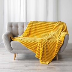 Douceur d'Intérieur pleed Kalie, kollane, 180 x 220 cm hind ja info | Pleedid, voodikatted ja päevatekid | hansapost.ee