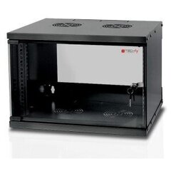 Шкаф навесной Techly ECO 19" 6U/450мм, в сборе, со стеклянной дверцей, черный цена и информация | Techly Компьютерные компоненты | hansapost.ee
