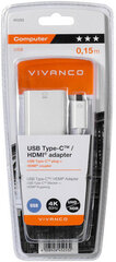 Adapter Vivanco USB C - HDMI, 0.15 m hind ja info | Vivanco Arvutid ja IT- tehnika | hansapost.ee