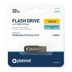 Platinet S-DEPO PMFMS32 32GB USB 2.0 välkmälu hõbedane hind ja info | Mälupulgad | hansapost.ee