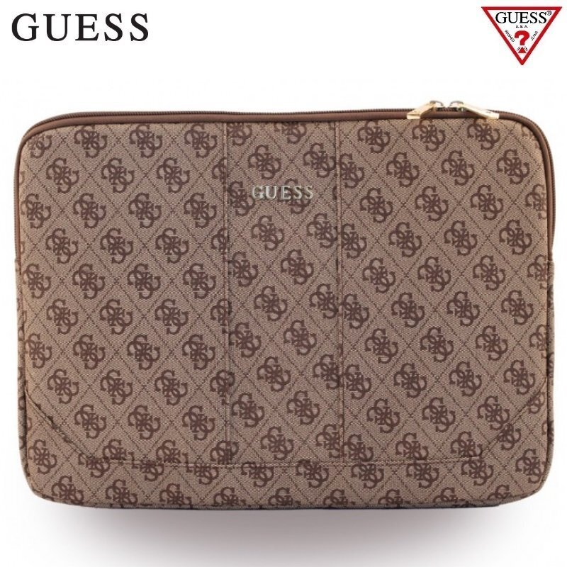 Guess Sleeve GUCS134GB 13" brązowy /brown 4G UPTOWN цена и информация | Tahvelarvuti ümbrised ja kaaned | hansapost.ee