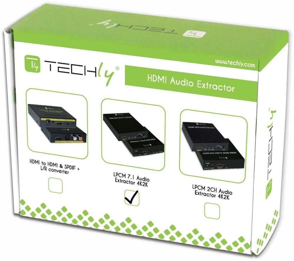 Heli kommutaator Techly HDMI audio DIGITAL LPCM DTS/ANALOG 7.1CH цена и информация | Võrgulülitid | hansapost.ee