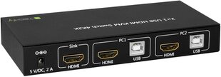 КВМ-переключатель Techly HDMI/USB 2x1 со звуком 4K* 30 Гц цена и информация | Коммутаторы (Switch) | hansapost.ee