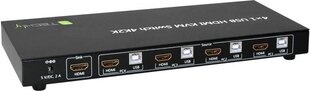 KVM lüliti Techly HDMI/USB 4x1 4K * 60 Hz heliga hind ja info | Võrgulülitid | hansapost.ee