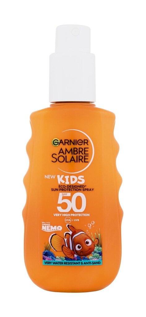 Päikesekaitsesprei lastele Garnier Ambre Solaire Nemo SPF50+, 150 ml hind ja info | Päikesekaitse ja päevitusjärgsed kreemid | hansapost.ee