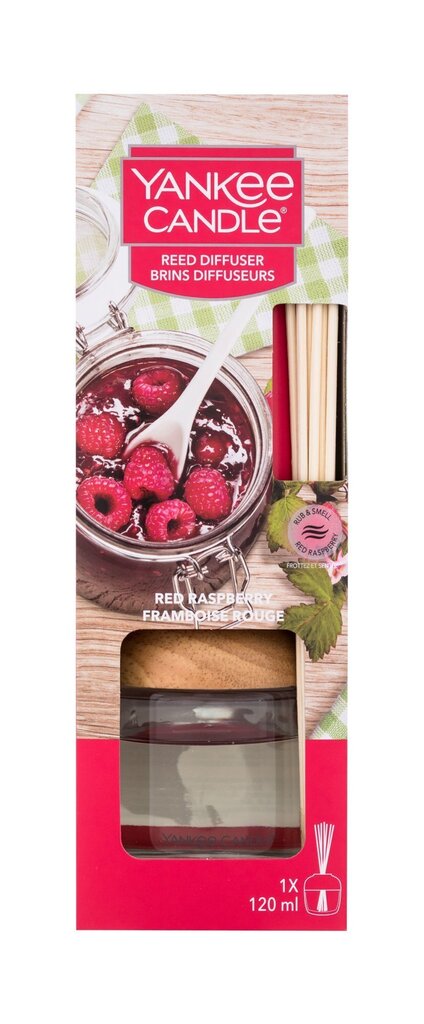 Kodulõhnastaja koos pulkadega Yankee Candle Red Raspberry, 120 ml цена и информация | Lõhnapulgad ja kodulõhnastajad | hansapost.ee
