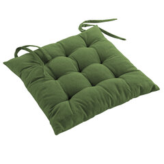 Стеганая подушка для стула Douceur d'Intérieur Mistral, изумрудно-зеленая, 40x40 см цена и информация | Декоративные подушки и наволочки | hansapost.ee