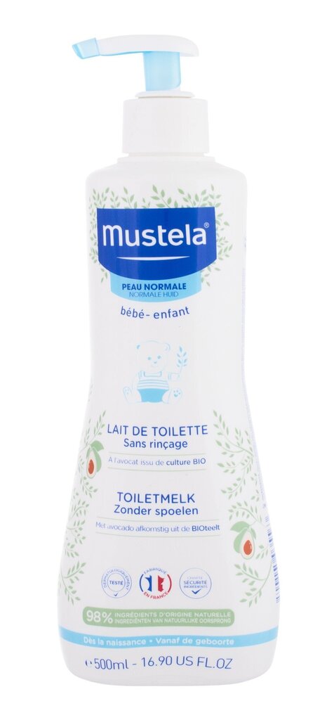 Mustela Bébé No Rinse Cleansing Milk ihupiim lastele 500 ml цена и информация | Laste ja ema kosmeetika | hansapost.ee