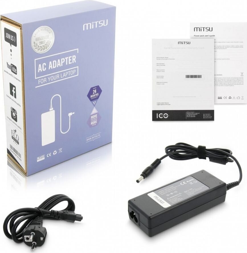 Mitsu 19V, 3.95A, 75W цена и информация | Sülearvuti laadijad | hansapost.ee