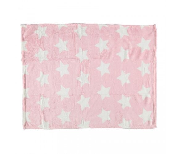 Laste pleed Little Stars Rose 75 x 100 cm hind ja info | Pleedid, voodikatted ja päevatekid | hansapost.ee