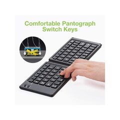 Kokkupandav juhtmevaba klaviatuur Techly, Bluetooth US QWERTY, must hind ja info | Klaviatuurid | hansapost.ee