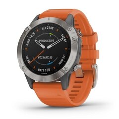 Garmin fēnix® 6 Sapphire Titanium/Ember Orange hind ja info | Nutikellad, laste nutikellad | hansapost.ee