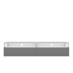 ТВ столик Selsey Rednaw 140 LED, серый/белый цена и информация | Тумбы под телевизор | hansapost.ee