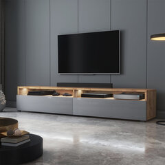 ТВ столик Selsey Rednaw 180 LED, серый/коричневый цена и информация | Тумбы под телевизор | hansapost.ee