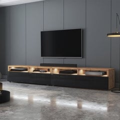ТВ столик Selsey Rednaw 200 LED, коричневый/черный цена и информация | Тумбы под телевизор | hansapost.ee