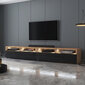 TV-laud Selsey Rednaw 200 LED, pruun/must цена и информация | Televiisori alused | hansapost.ee