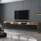 TV-laud Selsey Rednaw 200 LED, pruun/must hind ja info | Televiisori alused | hansapost.ee