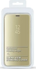 Etui Clear View Samsung S21 Ultra gold hind ja info | Telefonide kaitsekaaned ja -ümbrised | hansapost.ee