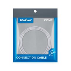 Кабель USB тип C REBEL, 100 см, белый цена и информация | Кабели и провода | hansapost.ee