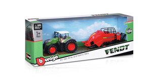 Сельскохозяйственный трактор с аксессуарами Bburago 10 см, 18-31750 цена и информация | Игрушки для мальчиков | hansapost.ee